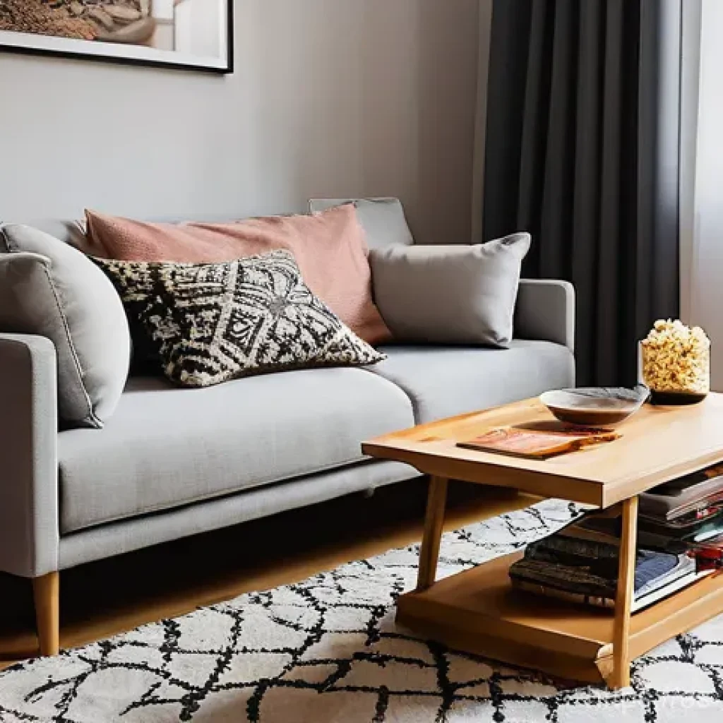 미디어 산업의 글로벌화 - **Prompt 1: Global Streaming Night**
A cozy, modern living room at dusk, bathed in the soft glow...